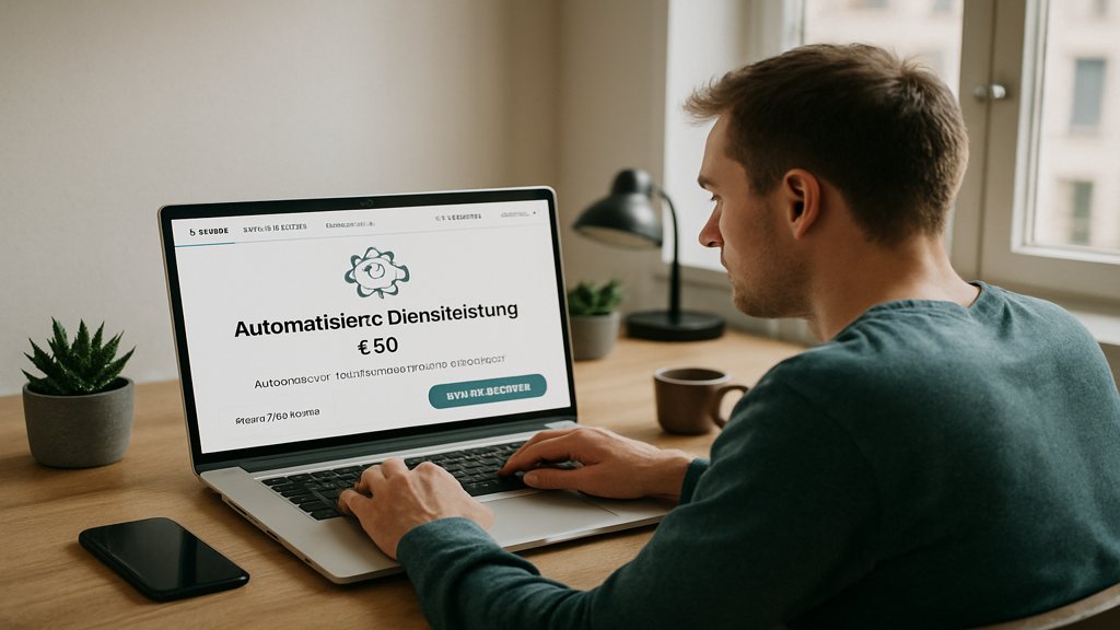 Ein Freelancer bietet eine automatisierte Dienstleistung über eine Online-Plattform an.