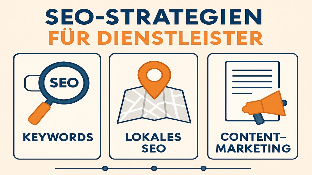 Infografik mit SEO-Strategien für Dienstleister.