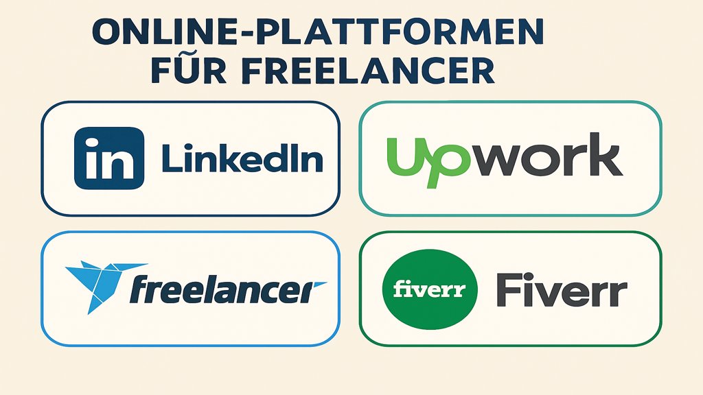 Infografik über Online-Plattformen für Freelancer.