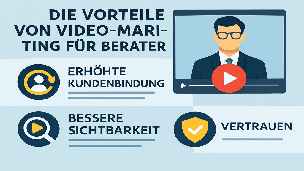 Infografik über Vorteile von Video Marketing für Berater.