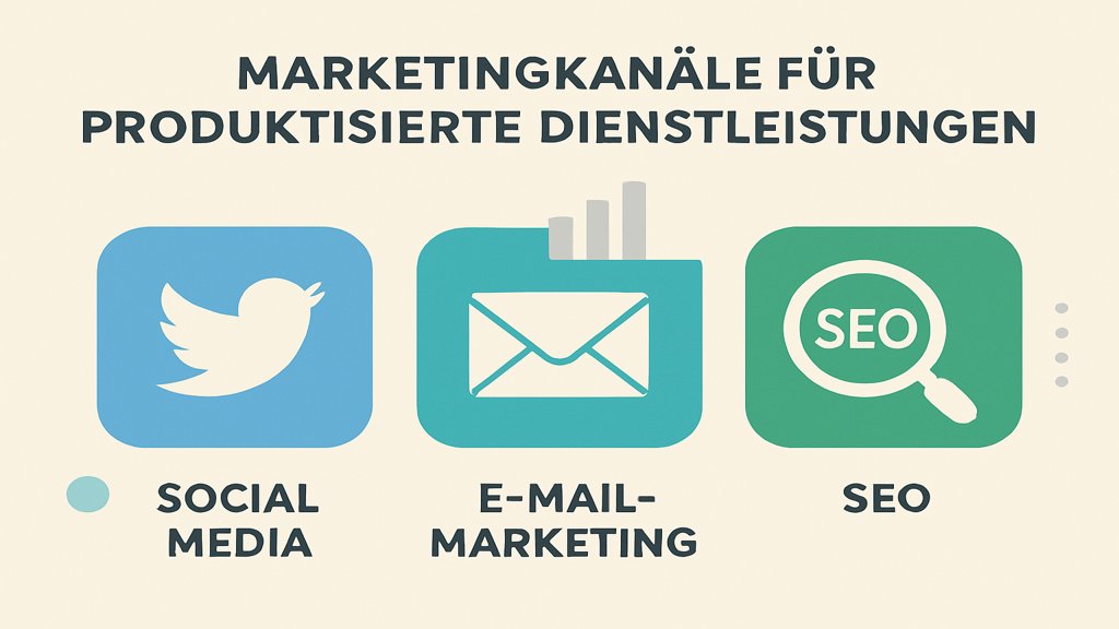 Infografik zu Marketingkanälen für produktisierte Dienstleistungen.