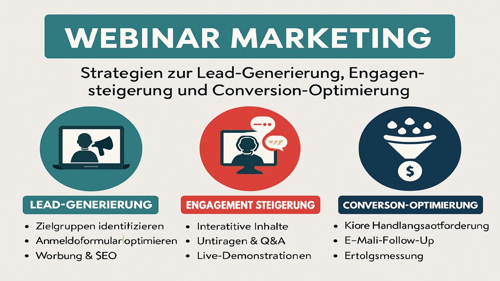 Infografik zu Webinar Marketing Strategien.