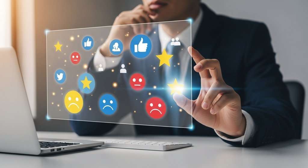 Ein Freelancer beim Online Reputation Management, der seinen digitalen Ruf aktiv steuert.