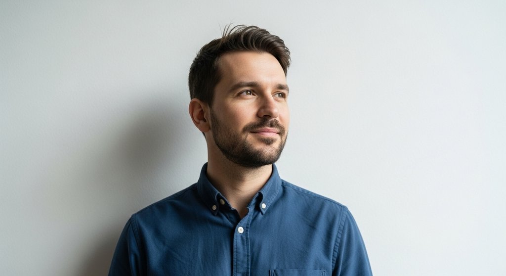 Ein Freelancer, der durch strategische Positionierung seine Sichtbarkeit erhöht und in die Zukunft blickt.