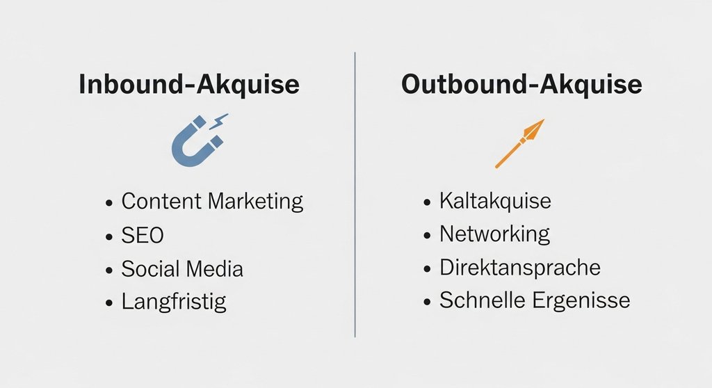 Eine klare Infografik im Clean-Look, die zwei Seiten gegenüberstellt. Links 
