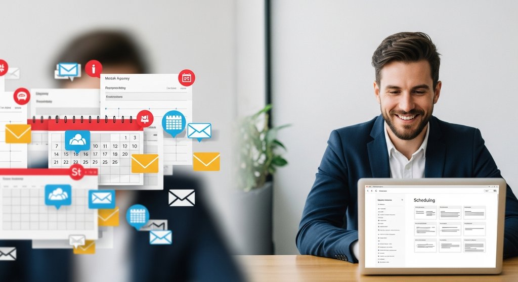 Agenturinhaber vergleicht Terminfindungs-Tools, um seinen Workflow zu optimieren.