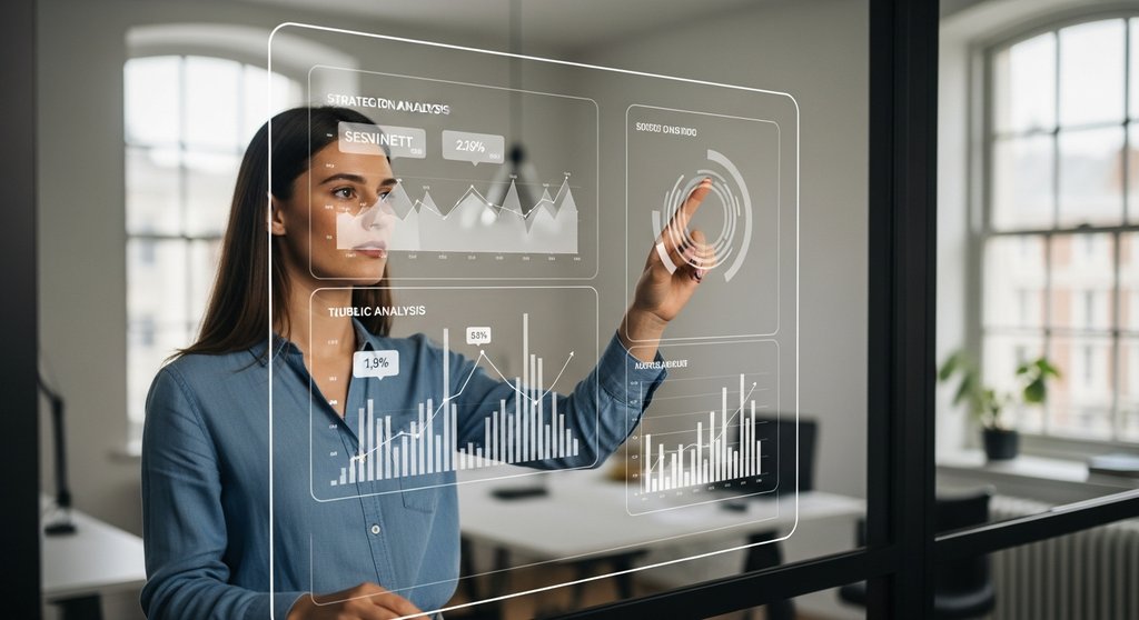 Eine Strategin bei der Analyse von Daten für das Online Reputation Management.