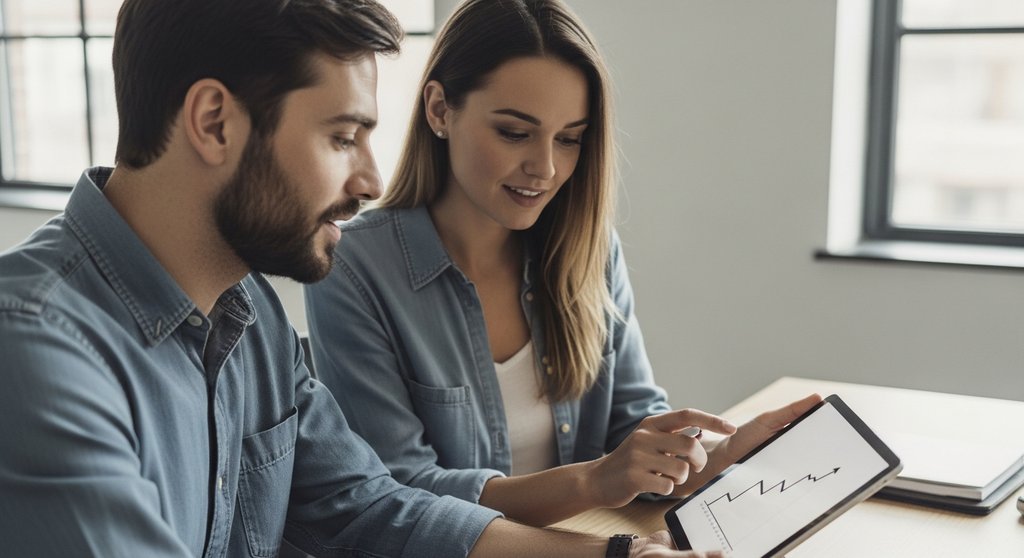 Zwei Dienstleister analysieren den Erfolg ihres Affiliate-Marketing-Programms.