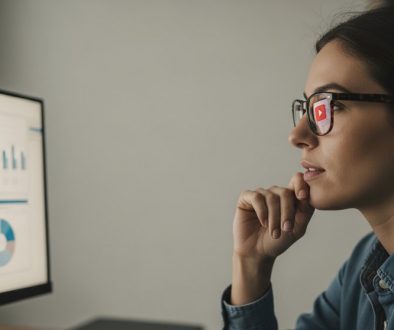 Ein Marketing-Experte analysiert Daten für eine erfolgreiche B2B-Marketing-Strategie auf YouTube.