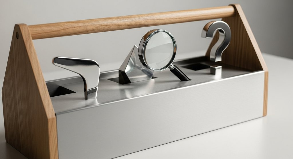 Ein Werkzeugkasten für die Einwandbehandlung mit Symbolen für verschiedene Methoden.