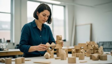 Eine Agentur-Inhaberin standardisiert ihre Dienstleistung, indem sie Prozesse modular aufbaut.