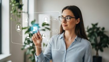 Eine Agentur-Inhaberin wählt das passende CRM-System für ihr kleines Unternehmen aus, um das Wachstum zu fördern.