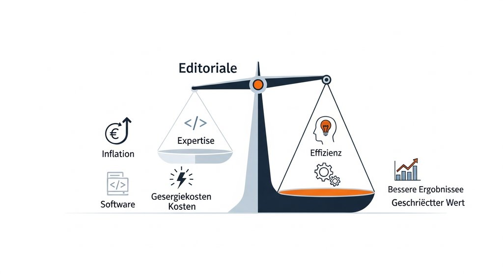 Infografik, die zeigt, wie der gesteigerte Wert einer Dienstleistung die gestiegenen Kosten für eine Preiserhöhung überwiegt.