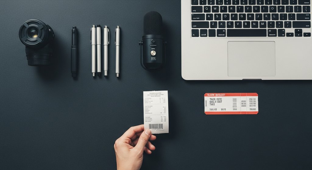 Übersicht über verschiedene Arbeitsmittel, die als Betriebsausgaben für Selbstständige absetzbar sind.